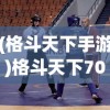 (格斗天下手游)格斗天下70，热血竞技的辉煌时代