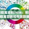 新澳精准资料7456：帮助你实现精准营销和有效数据分析的利器