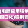 (电脑应用强制窗口化)强制窗口化软件，功能、应用与潜在问题探讨