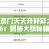 2024澳门天天开好彩大全杀码7456：揭秘大额秘籍，每日更新最新杀码技巧及赢利战略！