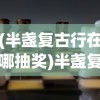 (半盏复古行在哪抽奖)半盏复古行，游戏现状解析及能否继续游玩探讨