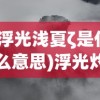 (浮光浅夏ζ是什么意思)浮光灼夏，探寻词语背后的意境与情感