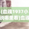 (血魂1937小说哪里看)血魂1937完整版，历史与情感的交织