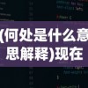 (何处是什么意思解释)现在何处，定位与寻找自我意义的探索