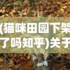 (猫咪田园下架了吗知乎)关于猫咪田园下架的探讨
