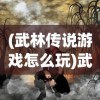 (武林传说游戏怎么玩)武林传说游戏，探索江湖的奇幻之旅