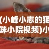 (小峰小志的猫咪小院视频)小峰小志的猫咪小院，人与猫的温馨乐园