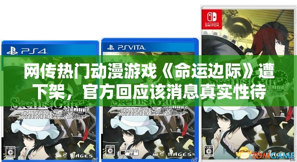 网传热门动漫游戏《命运边际》遭下架，官方回应该消息真实性待确认