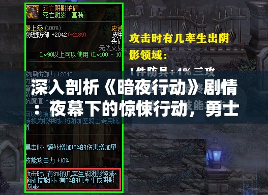 深入剖析《暗夜行动》剧情：夜幕下的惊悚行动，勇士们如何在困境中联手抵抗恶势力