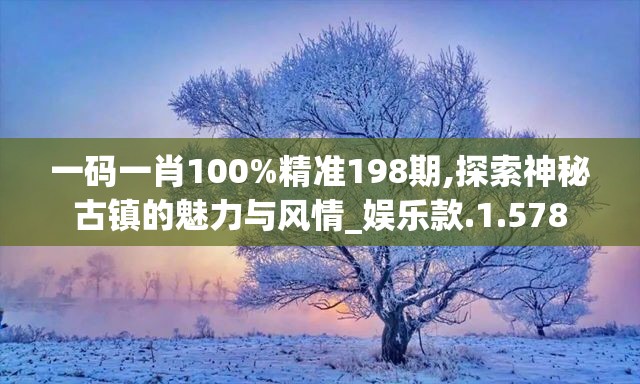 一码一肖100%精准198期,探索神秘古镇的魅力与风情_娱乐款.1.578