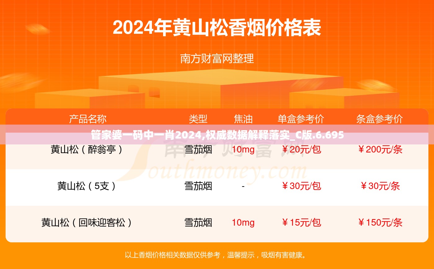 管家婆一码中一肖2024,权威数据解释落实_C版.6.695