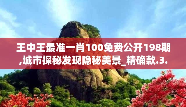 王中王最准一肖100免费公开198期,城市探秘发现隐秘美景_精确款.3.393