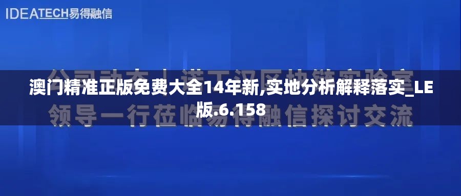 澳门精准正版免费大全14年新,实地分析解释落实_LE版.6.158