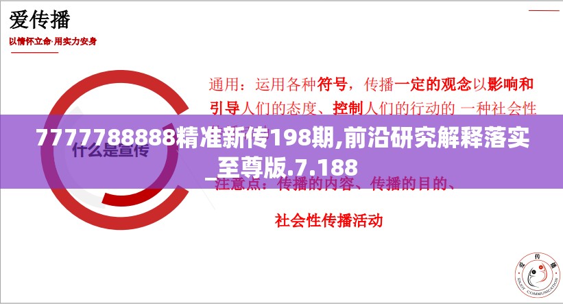 7777788888精准新传198期,前沿研究解释落实_至尊版.7.188