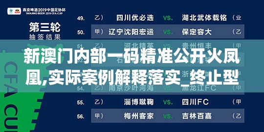 新澳门内部一码精准公开火凤凰,实际案例解释落实_终止型.9.17