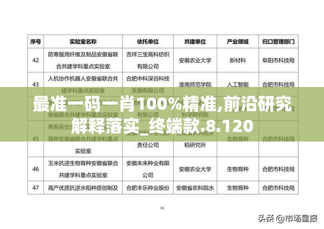 最准一码一肖100%精准,前沿研究解释落实_终端款.8.120