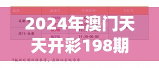 2024年澳门天天开彩198期,实时解答解释落实_可调型.7.898
