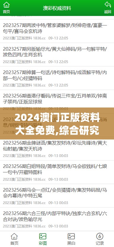 2024澳门正版资料大全免费,综合研究解释落实_连续集.1.632