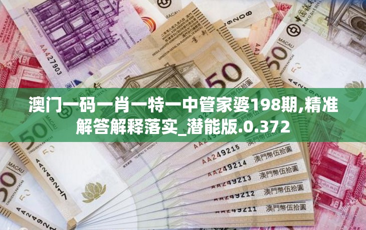 澳门一码一肖一特一中管家婆198期,精准解答解释落实_潜能版.0.372