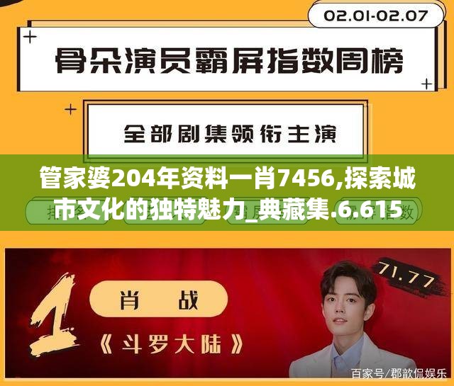 管家婆204年资料一肖7456,探索城市文化的独特魅力_典藏集.6.615