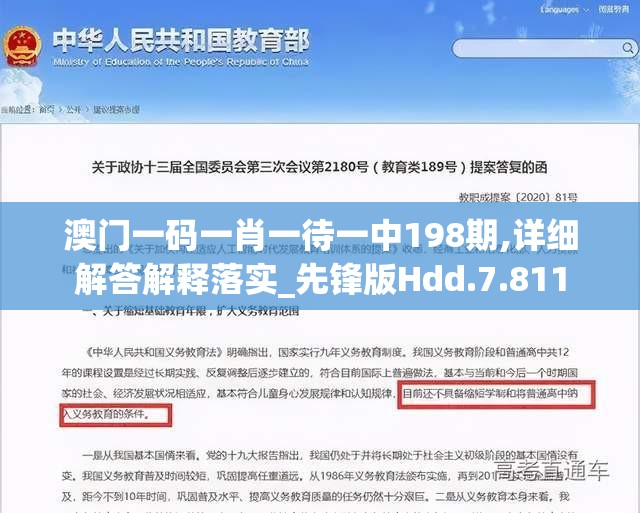 澳门一码一肖一待一中198期,详细解答解释落实_先锋版Hdd.7.811
