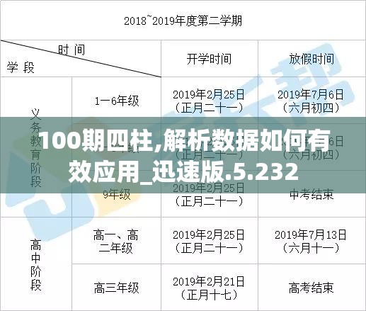 100期四柱,解析数据如何有效应用_迅速版.5.232