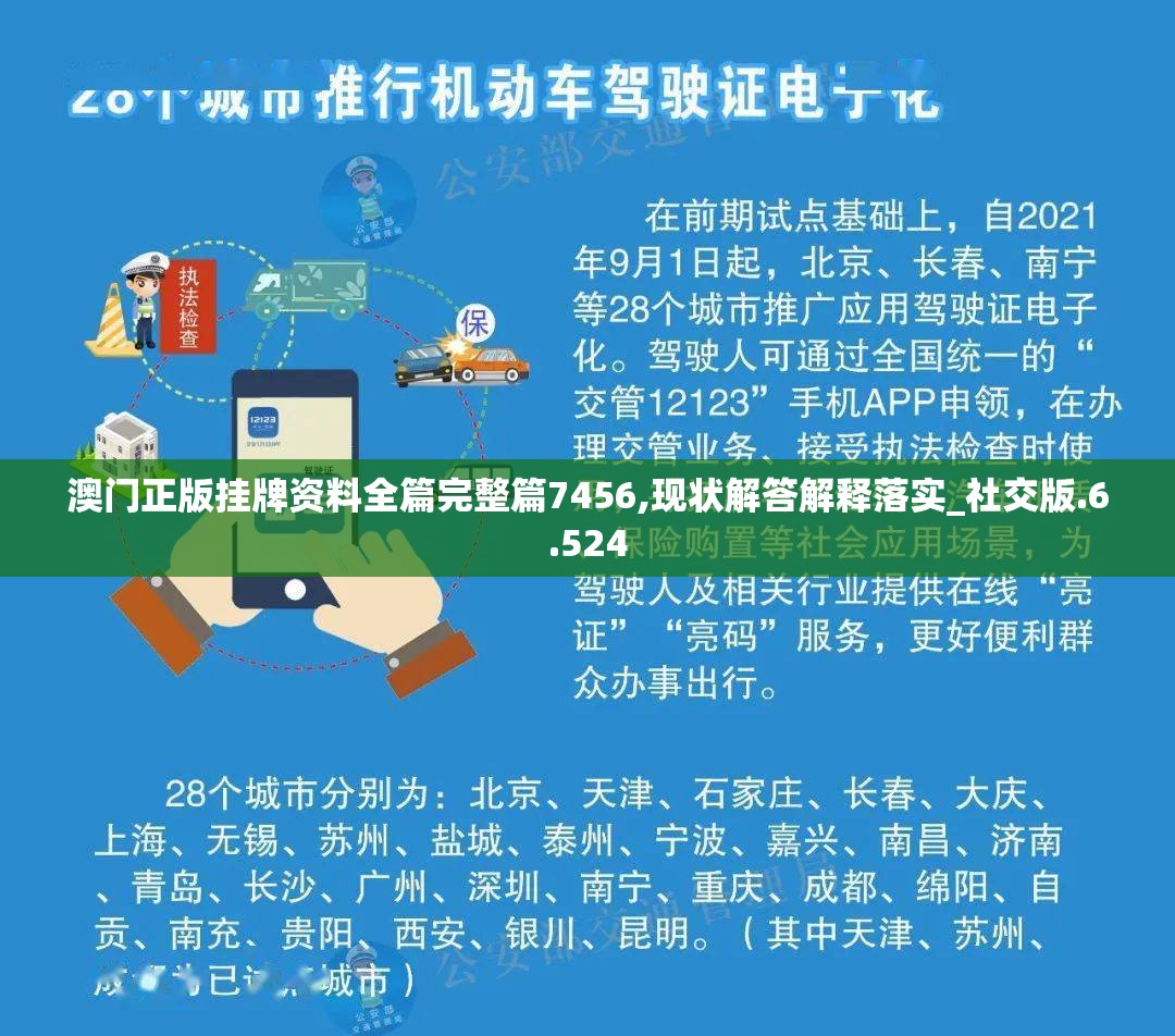 澳门正版挂牌资料全篇完整篇7456,现状解答解释落实_社交版.6.524