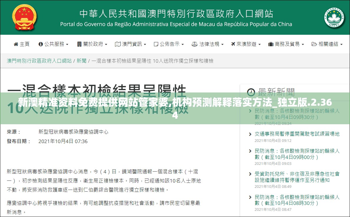 新澳精准资料免费提供网站管家婆,机构预测解释落实方法_独立版.2.364