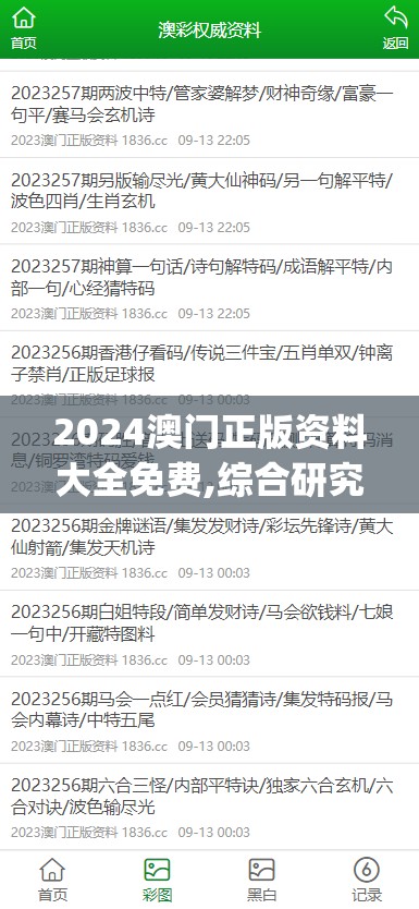 2024澳门正版资料大全免费,综合研究解释落实_连续集.1.632