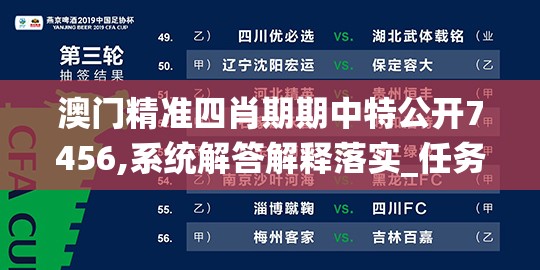 澳门精准四肖期期中特公开7456,系统解答解释落实_任务款.5.765