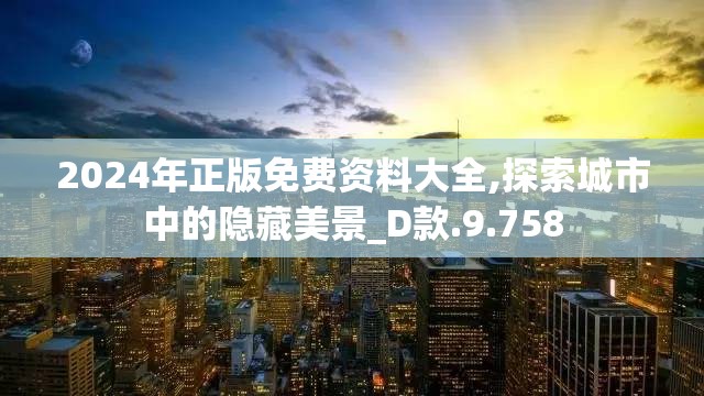2024年正版免费资料大全,探索城市中的隐藏美景_D款.9.758