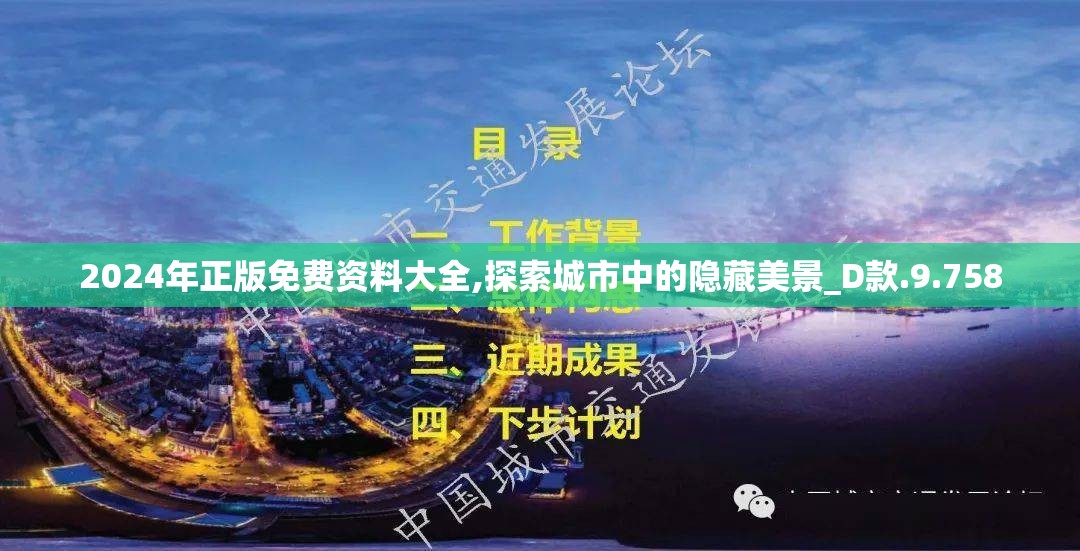 2024年正版免费资料大全,探索城市中的隐藏美景_D款.9.758