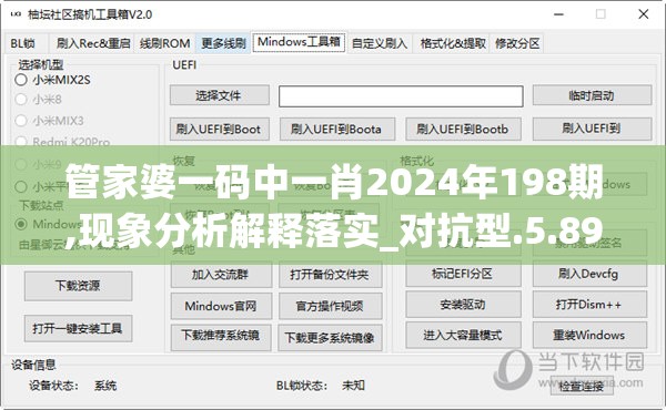 管家婆一码中一肖2024年198期,现象分析解释落实_对抗型.5.896