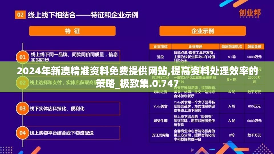 2024年新澳精准资料免费提供网站,提高资料处理效率的策略_极致集.0.747
