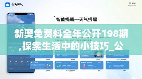 新奥免费料全年公开198期,探索生活中的小技巧_公开款.7.838