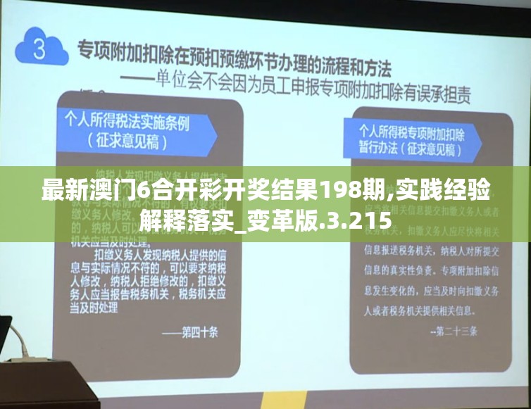 最新澳门6合开彩开奖结果198期,实践经验解释落实_变革版.3.215