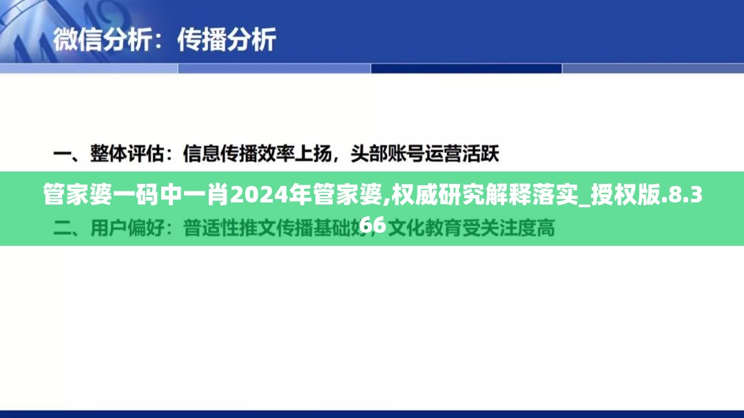 管家婆一码中一肖2024年管家婆,权威研究解释落实_授权版.8.366