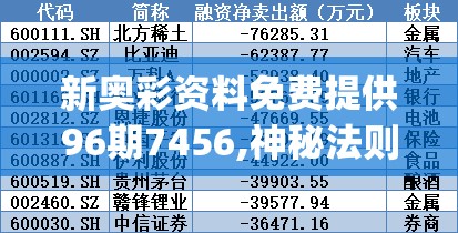 新奥彩资料免费提供96期7456,神秘法则揭示成功秘籍_探险集.2.224