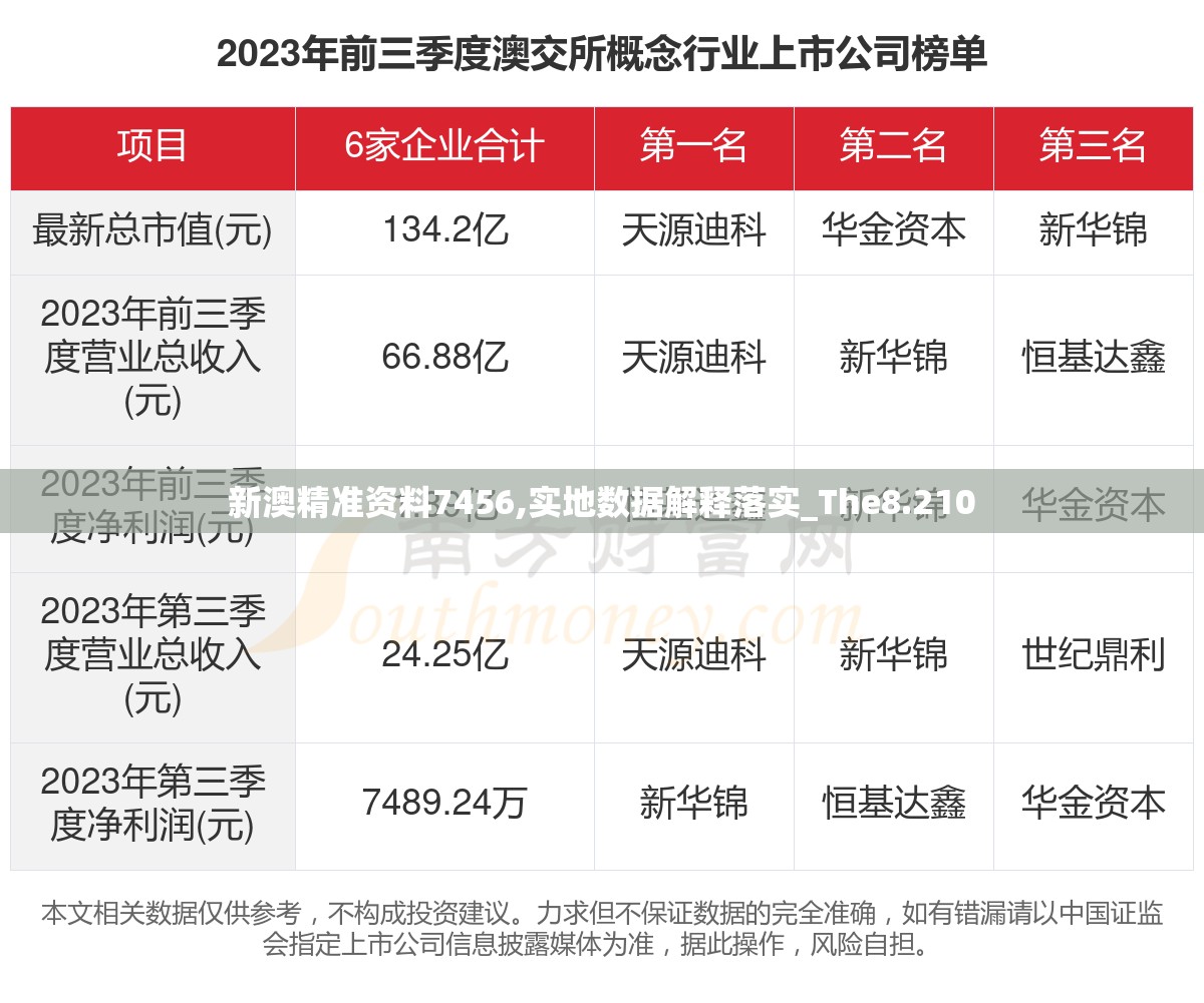 新澳精准资料7456,实地数据解释落实_The8.210