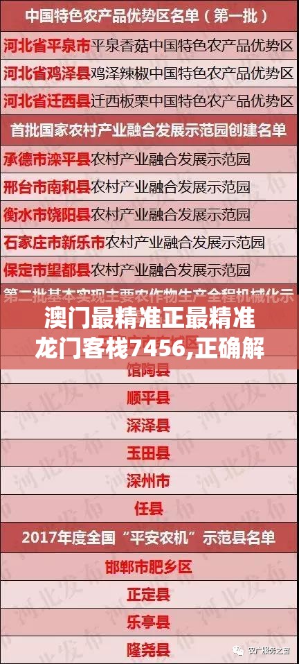 澳门最精准正最精准龙门客栈7456,正确解答落实_进修款.3.270
