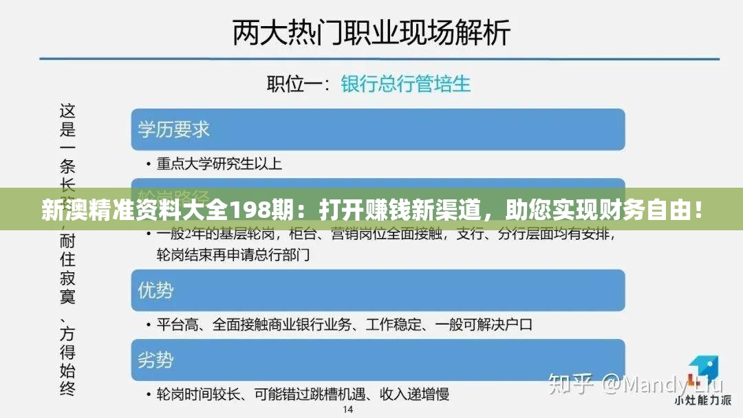 新澳精准资料大全198期：打开赚钱新渠道，助您实现财务自由！