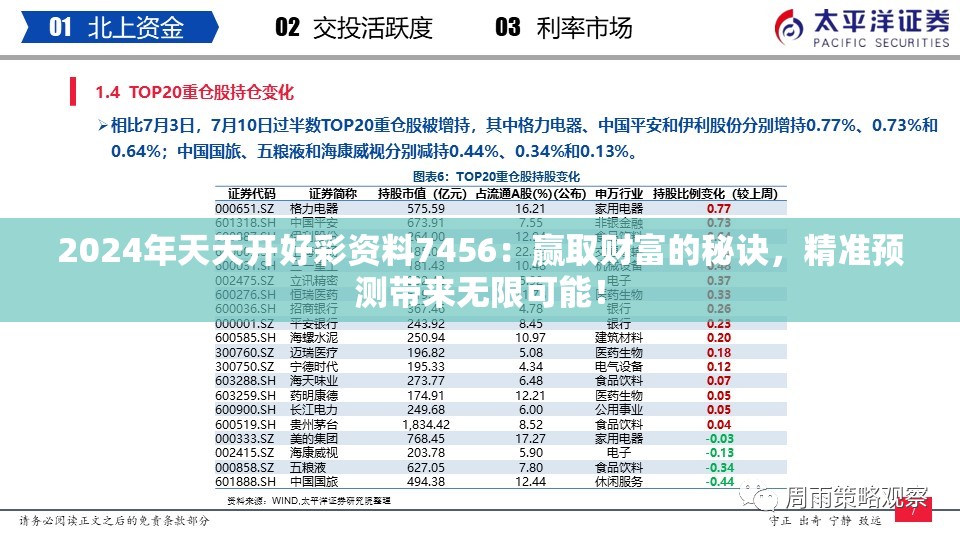 2024年天天开好彩资料7456：赢取财富的秘诀，精准预测带来无限可能！