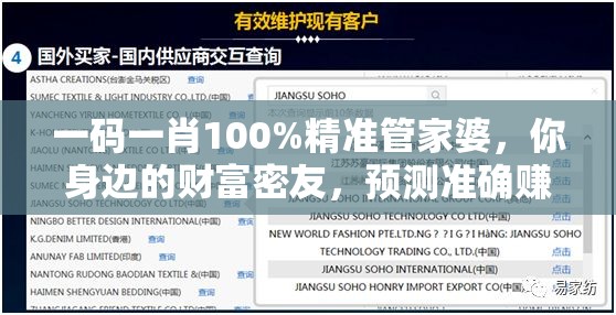 管家婆精准一肖一码100%：专业预测，精准命中，让您轻松赢取财富！