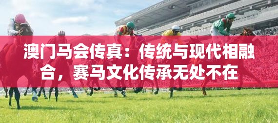 澳门马会传真：传统与现代相融合，赛马文化传承无处不在
