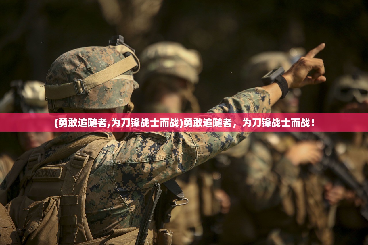 (勇敢追随者,为刀锋战士而战)勇敢追随者，为刀锋战士而战！