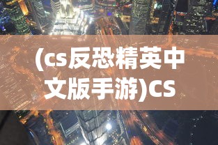 (cs反恐精英中文版手游)CS反恐精英中文版，游戏解析与常见问题解答