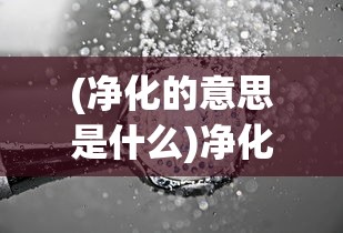 (净化的意思是什么)净化的深层含义及其在现代社会中的应用