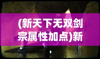 (新天下无双剑宗属性加点)新天下无双剑宗加点攻略及深度解析