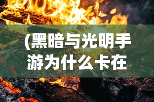 (黑暗与光明手游为什么卡在服务器进不去)黑暗与光明手游卡在服务器问题解析及应对指南