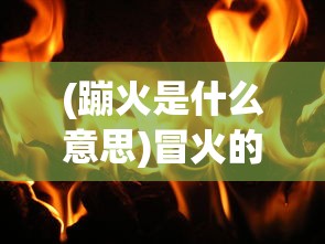 (蹦火是什么意思)冒火的蹦蹦，一场激情与活力的独特体验